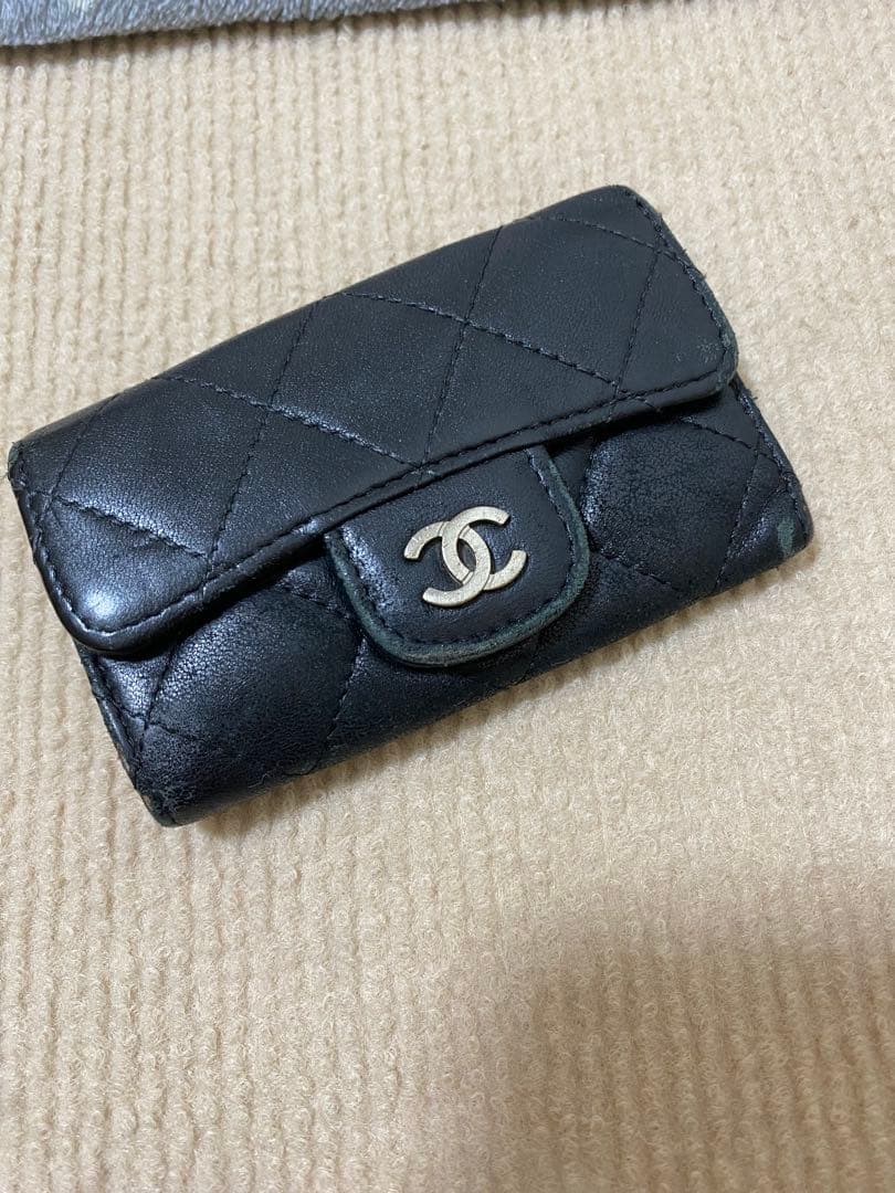 あ*ろ様 CHANEL ブラック レザー キーケース