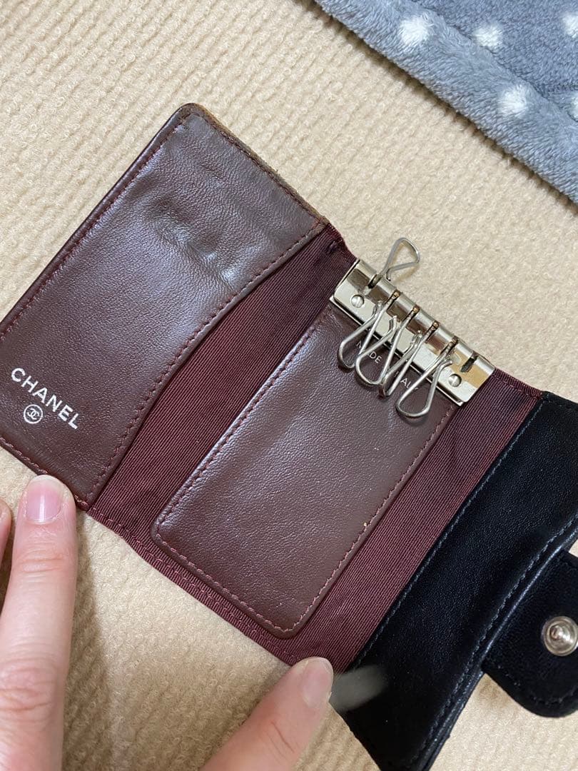 あ*ろ様 CHANEL ブラック レザー キーケース