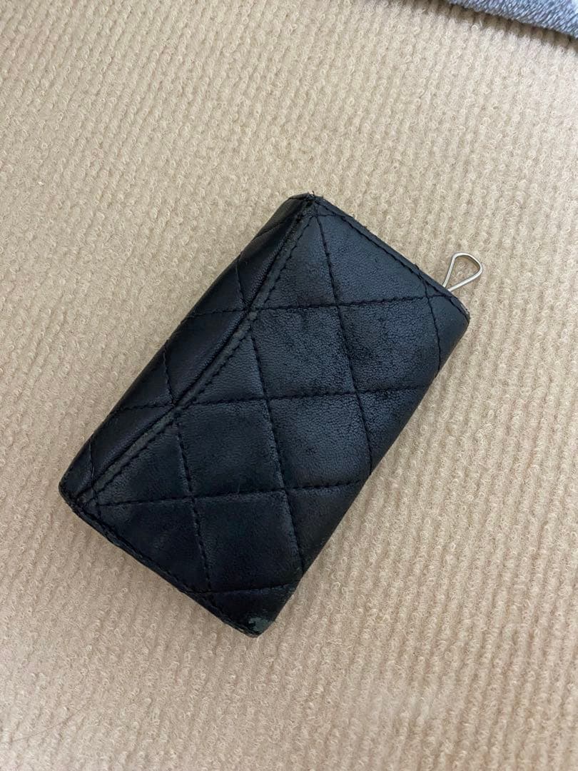 あ*ろ様 CHANEL ブラック レザー キーケース