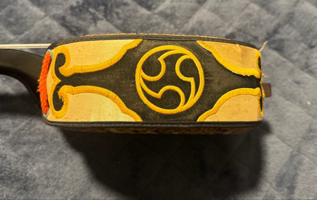 沖縄三線 三味線 人工革　合皮 ヘビ柄