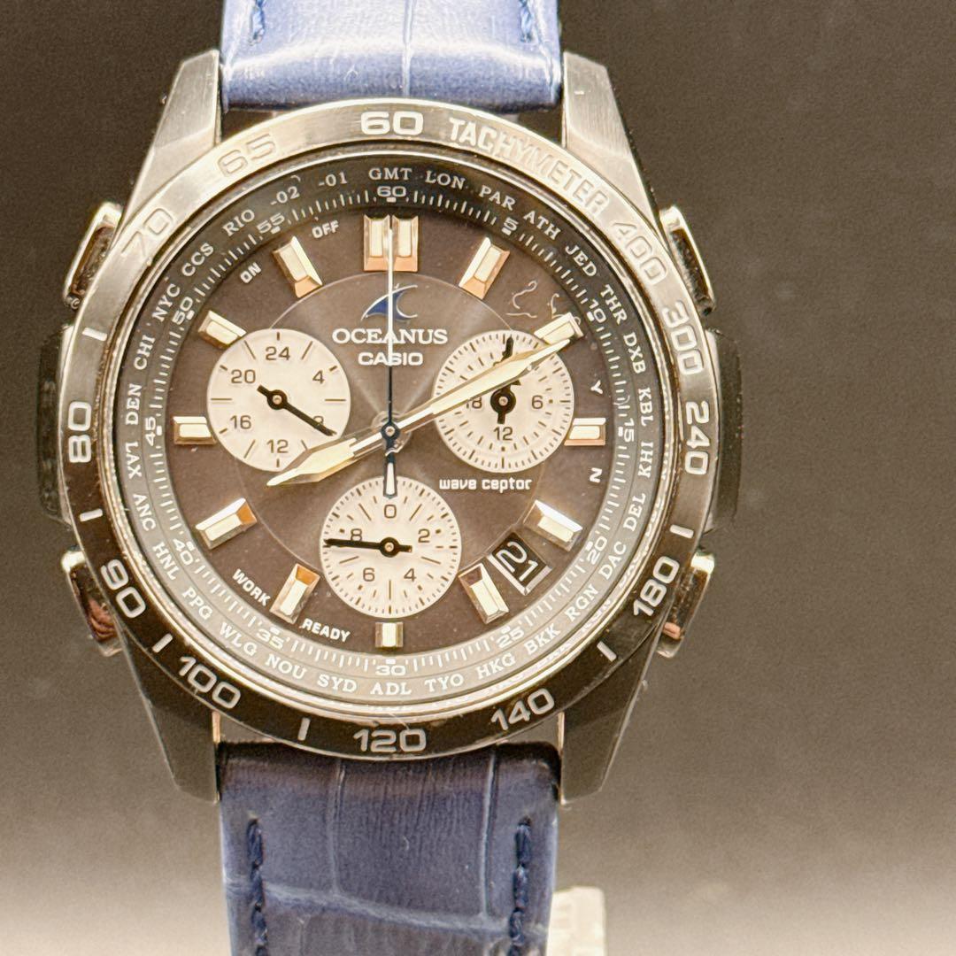 稼働品 CASIO オシアナス OCW-600TD 電波ソーラー チタン メンズ