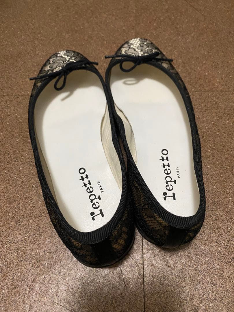 レペット 36 レース ブラック 黒 フラットシューズ バレエシューズ