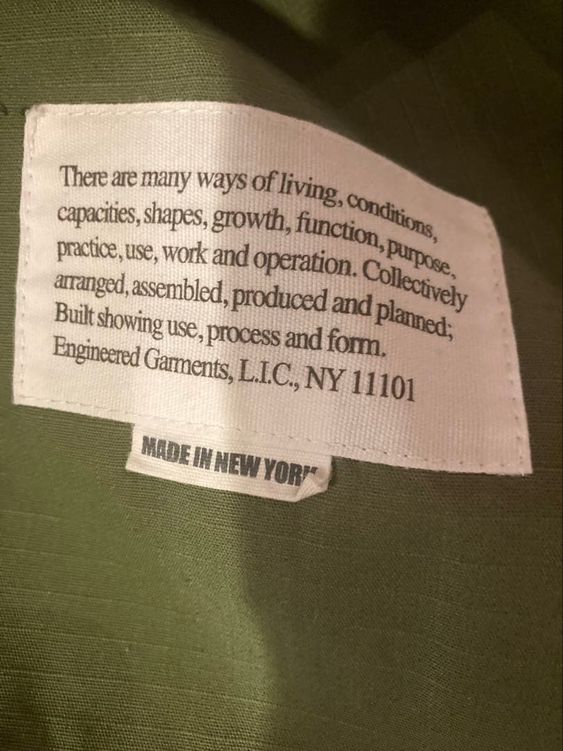 エンジニアードガーメンツ DAYTON SHIRT M ネペンテス カーキ