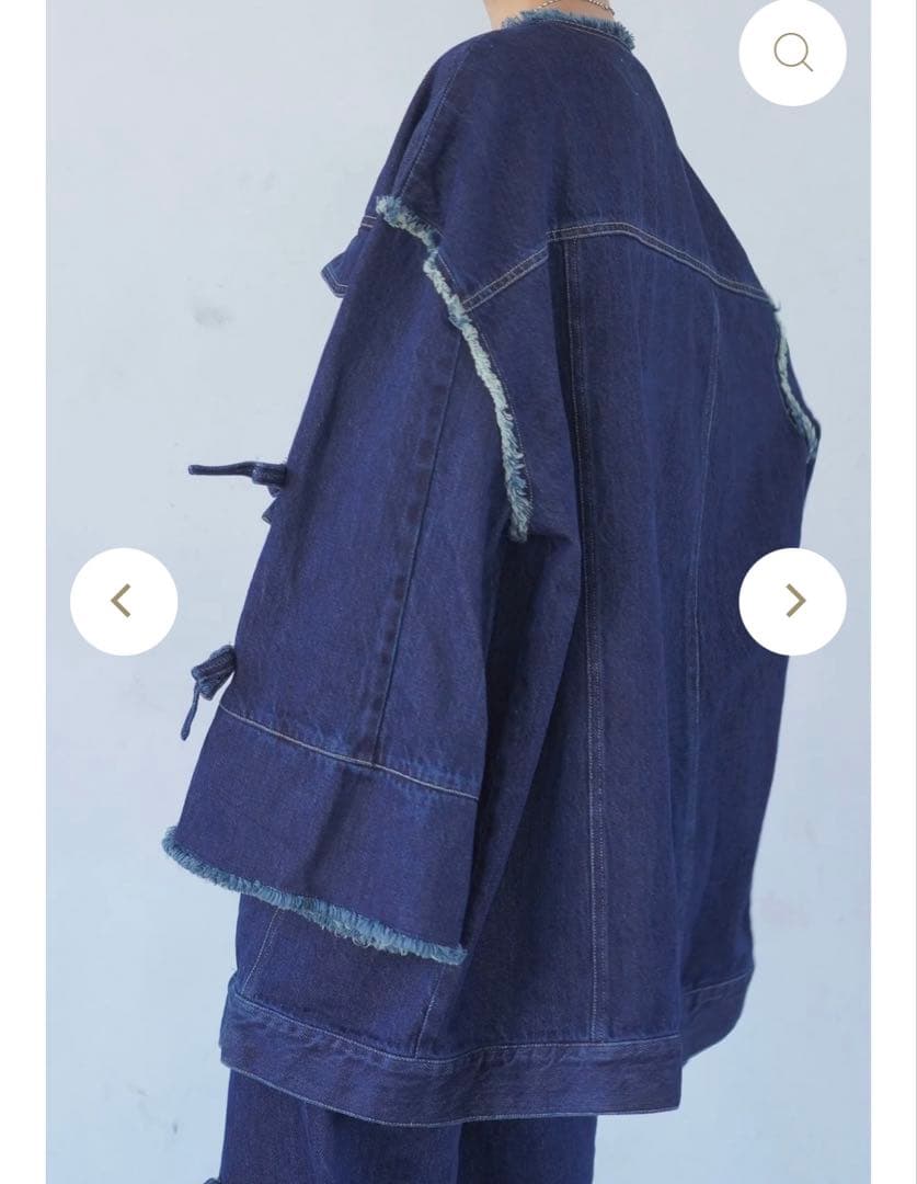 hjerte リボンデニムジャケット