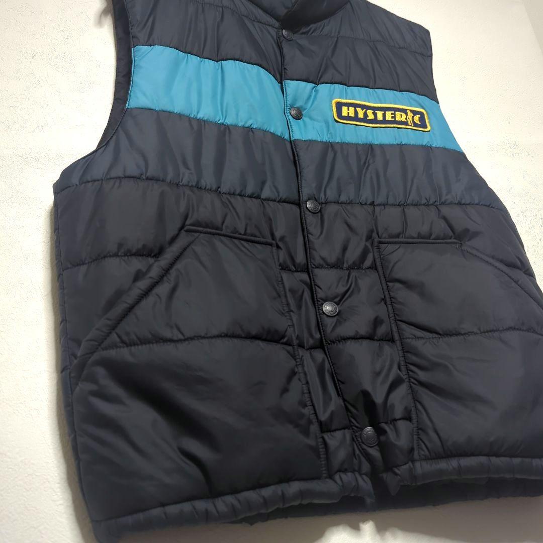 ヒステリックグラマー✧中綿プリマロフト 洗える人工羽毛ベスト ネイビー L 美品