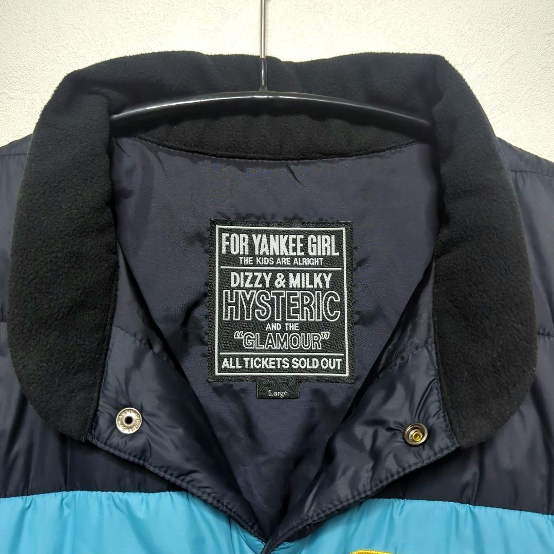 ヒステリックグラマー✧中綿プリマロフト 洗える人工羽毛ベスト ネイビー L 美品