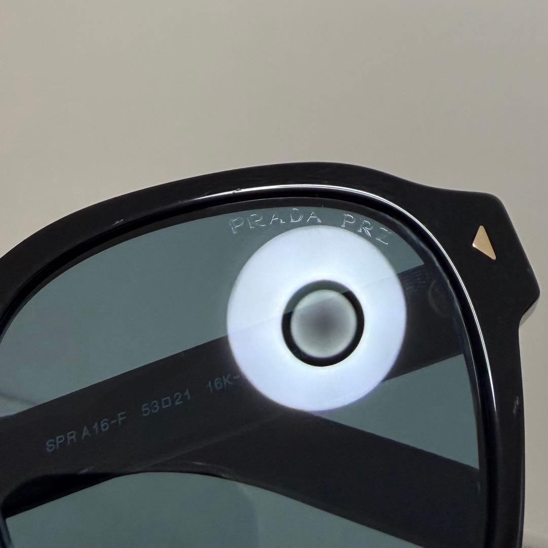 【美品】プラダ メタルプラーク サングラス SPR A16-F ブラック