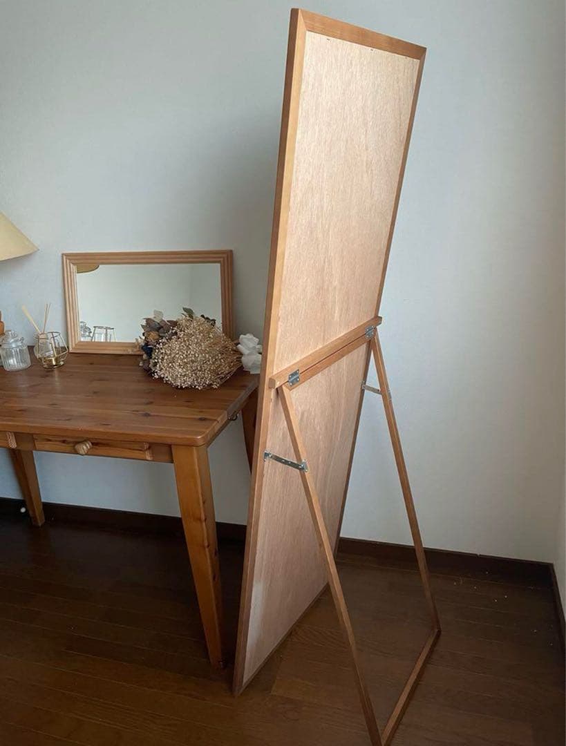 【日本製】全身鏡　スタンドミラー　アンティーク調