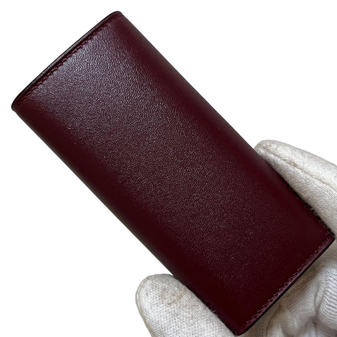 Cartier カルティエ キーケース 4連 マストライン レザー ボルドー