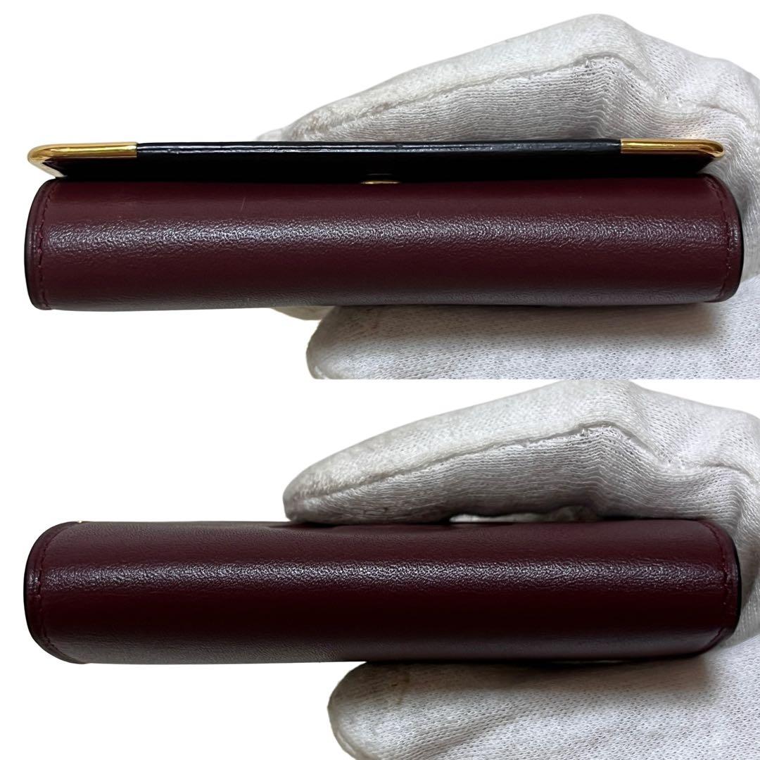 Cartier カルティエ キーケース 4連 マストライン レザー ボルドー