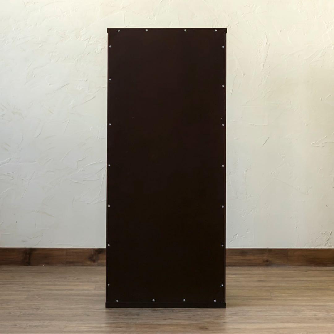 コレクションケース　タテ型　ハイタイプ　ダークブラウン