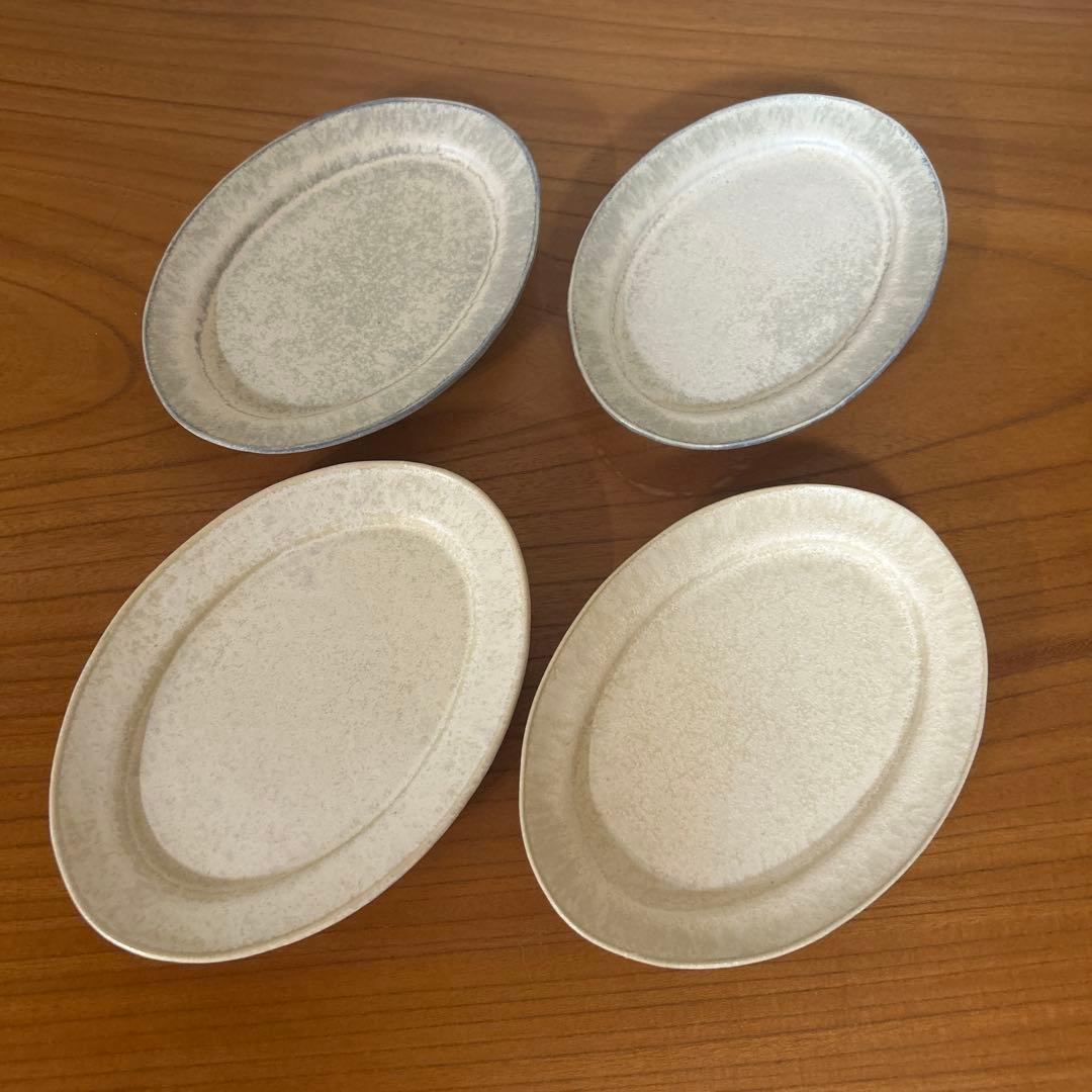 【美品】佐野元春　toharu オーバル皿　S 藍白　海碧　4枚セット