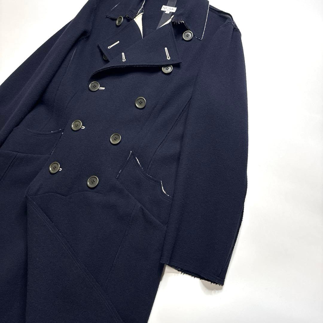 【美品・レア】ポールスミス　ダブルブレストコート　トレンチ　ネイビー　L