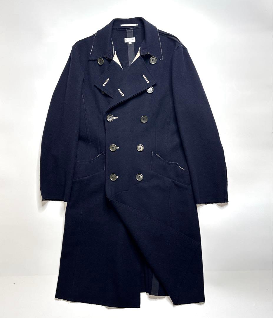 【美品・レア】ポールスミス　ダブルブレストコート　トレンチ　ネイビー　L