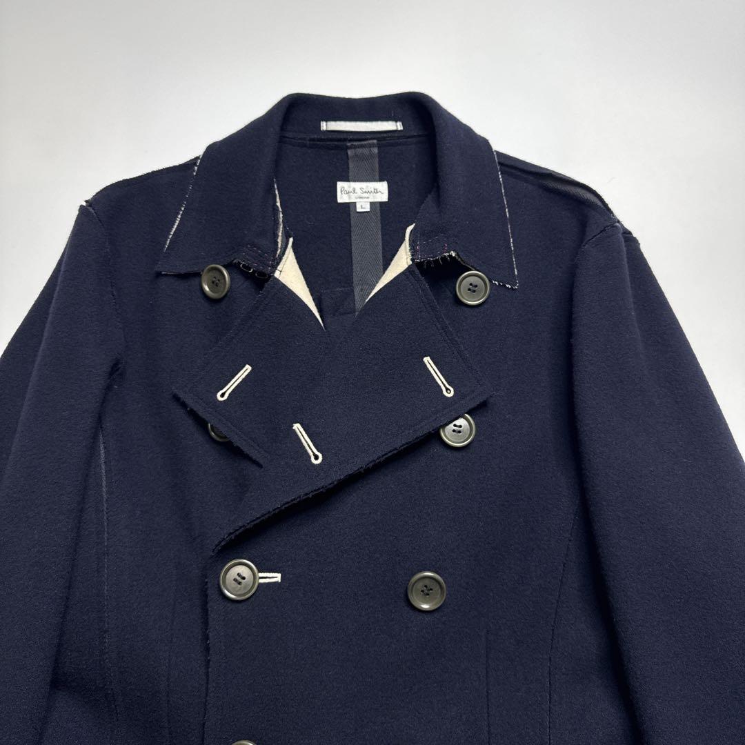 【美品・レア】ポールスミス　ダブルブレストコート　トレンチ　ネイビー　L