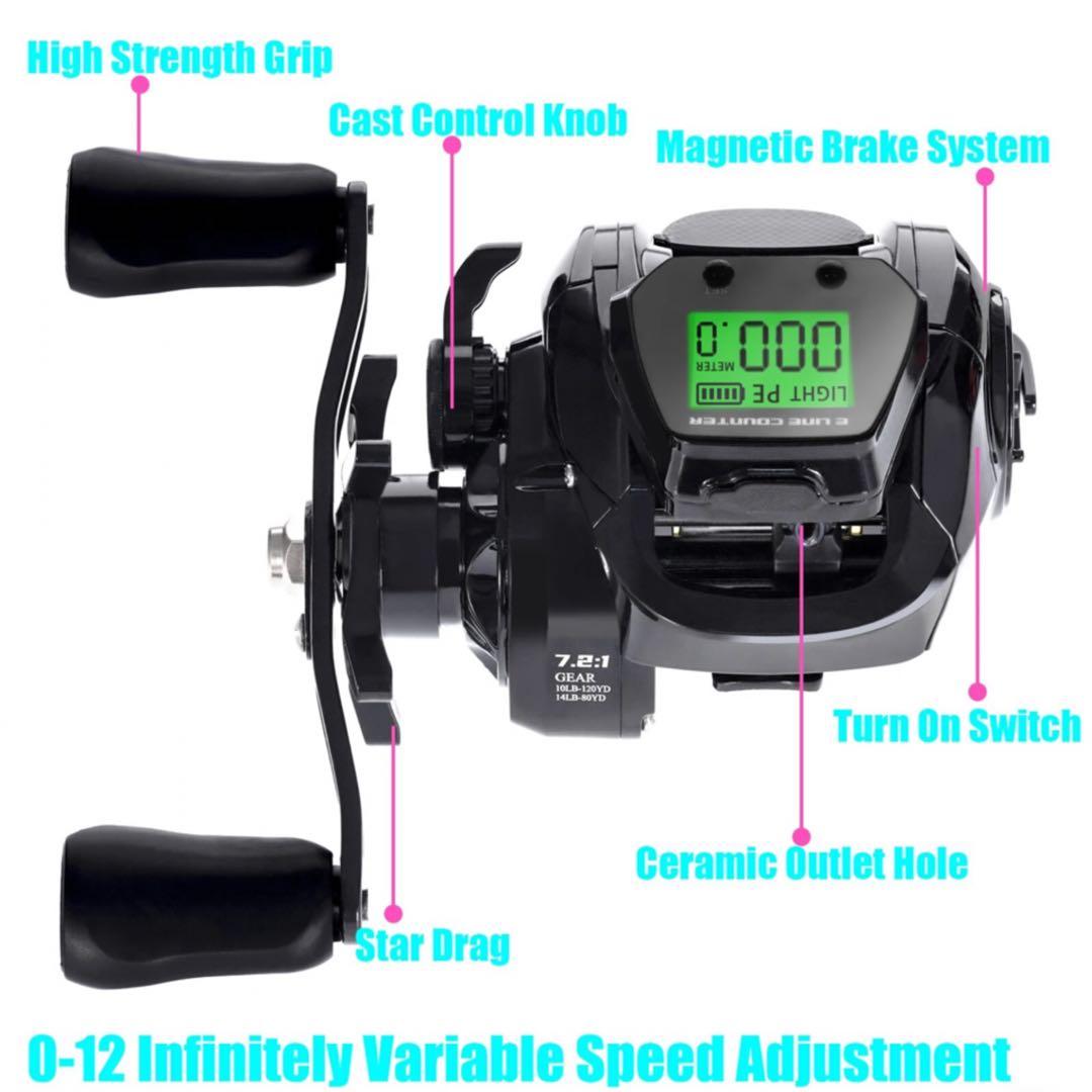 限定1セット　1.8m 4ピースベイトロッド&カウンター付ベイトリール