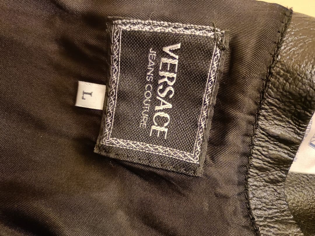 VERSACE　レザー ボンバージャケット 黒