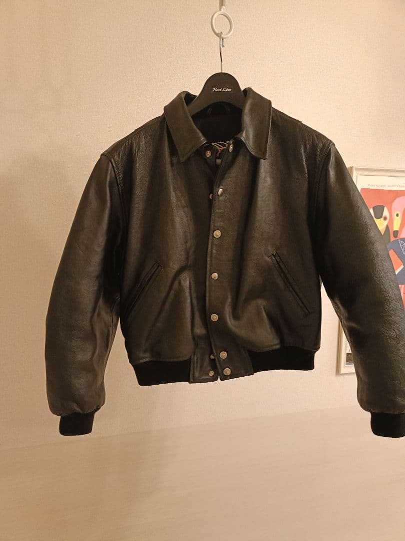 VERSACE　レザー ボンバージャケット 黒