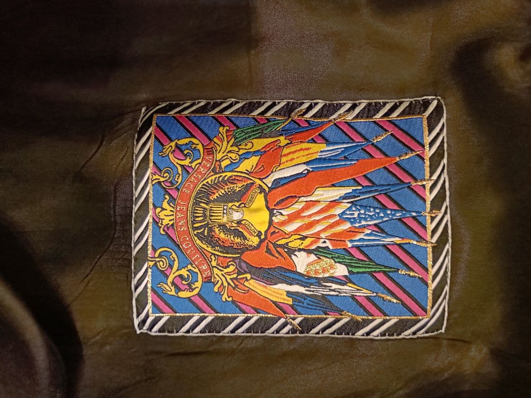 VERSACE　レザー ボンバージャケット 黒