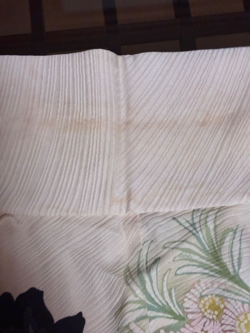 クリーム色薔薇柄 アンティーク大正ロマンレトロモダン大人可愛い