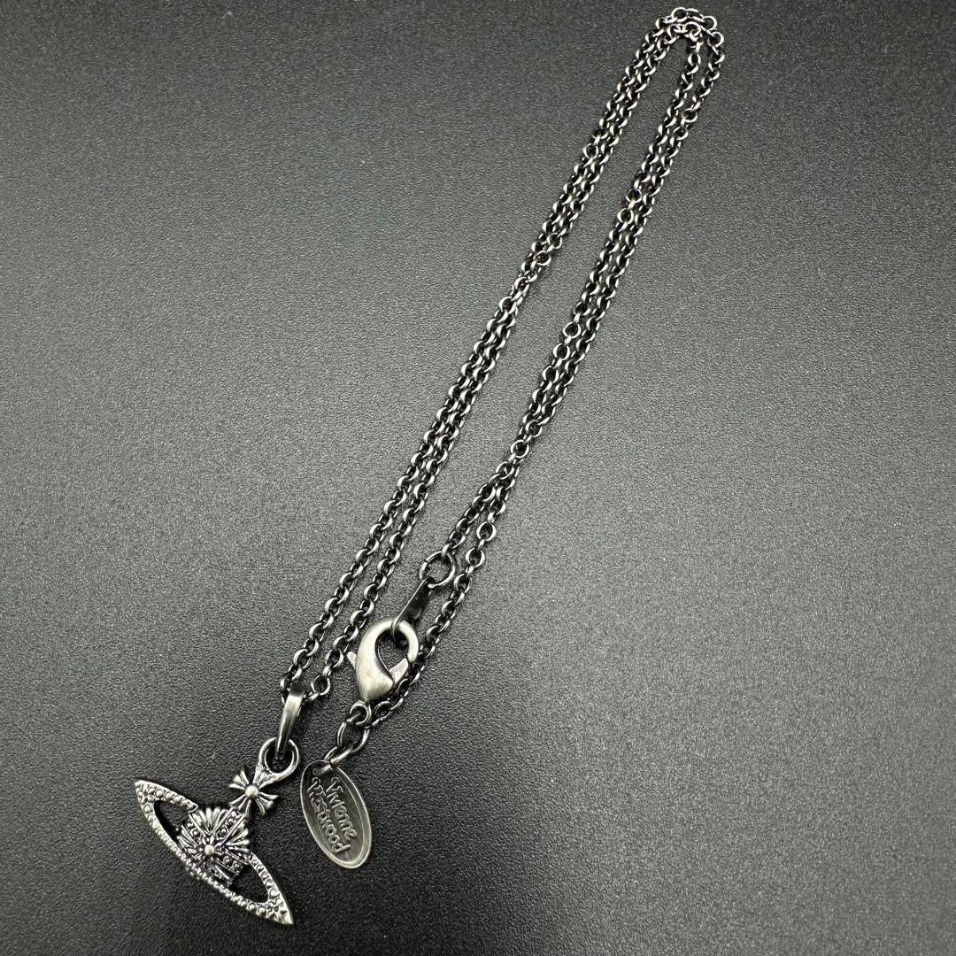 Vivienne Westwood ネックレス シルバー ブラック色 r8124