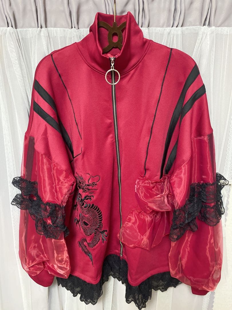 【新品】Jamie エーエヌケー アシンメトリー フリル ジャージ パーカー