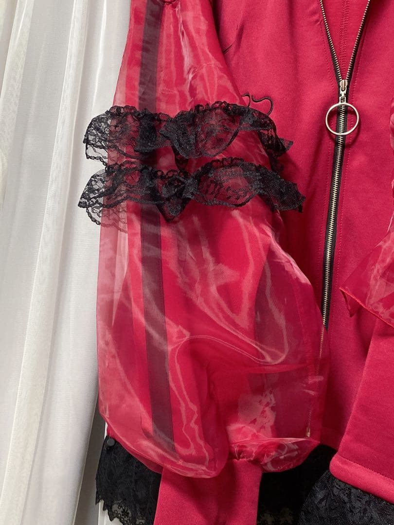 【新品】Jamie エーエヌケー アシンメトリー フリル ジャージ パーカー