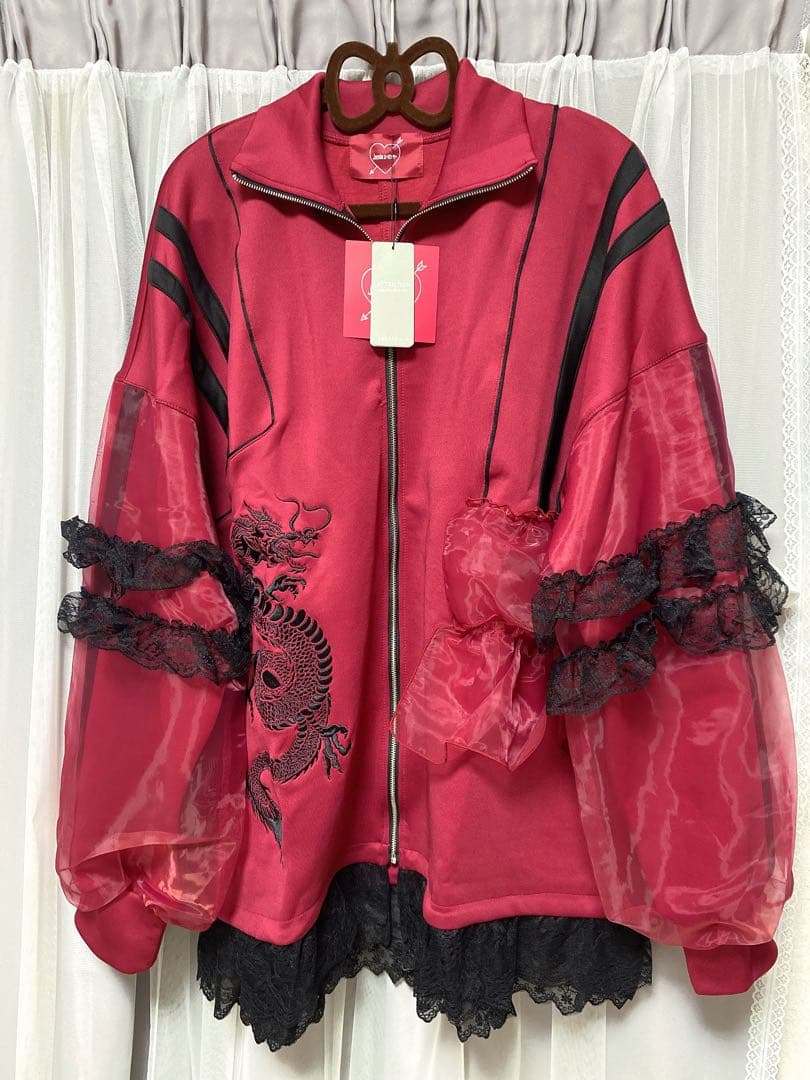 【新品】Jamie エーエヌケー アシンメトリー フリル ジャージ パーカー