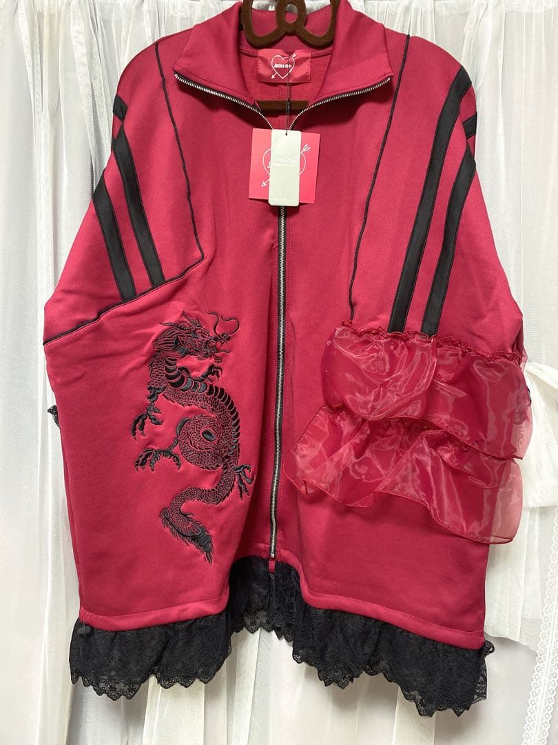 【新品】Jamie エーエヌケー アシンメトリー フリル ジャージ パーカー