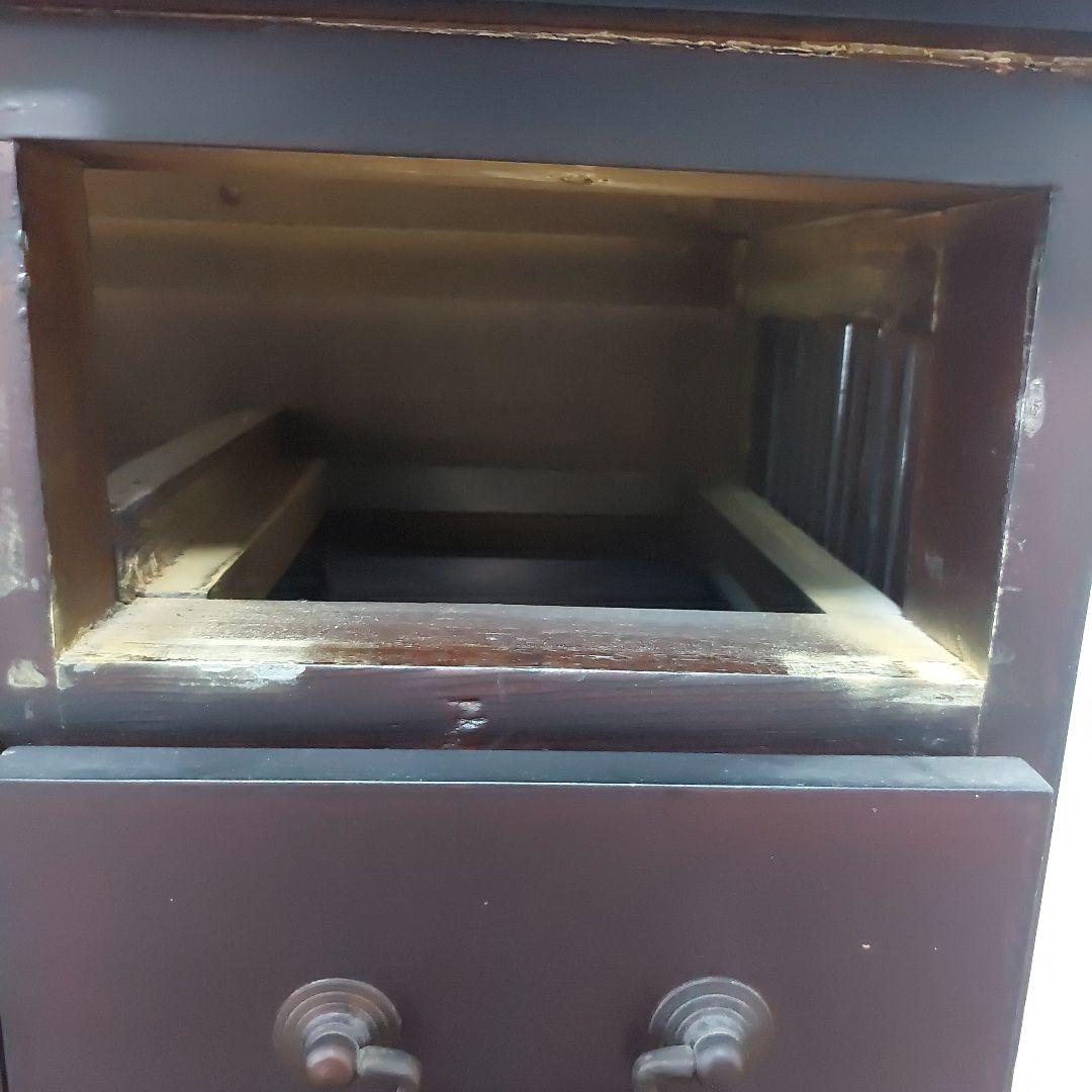 アンティーク木製引き出し箪笥 12個収納 ダークブラウン