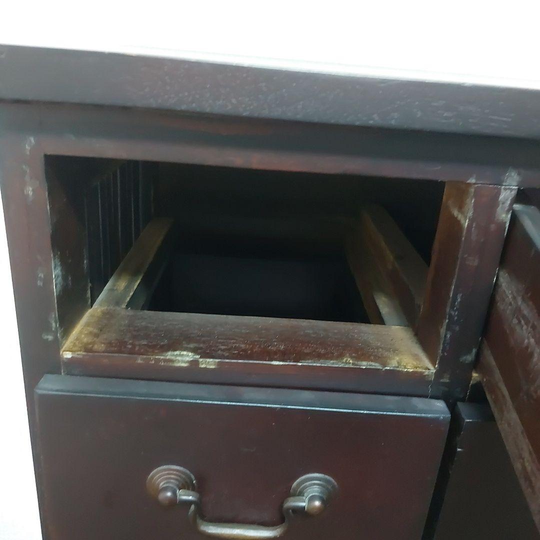 アンティーク木製引き出し箪笥 12個収納 ダークブラウン