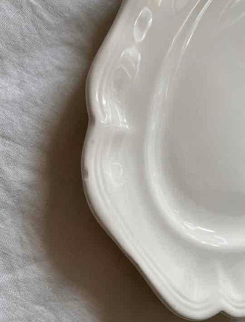 【レア】フランスアンティーク サルグミンヌ 花リムオーバル 大 約44cm