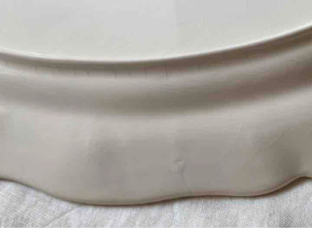 【レア】フランスアンティーク サルグミンヌ 花リムオーバル 大 約44cm