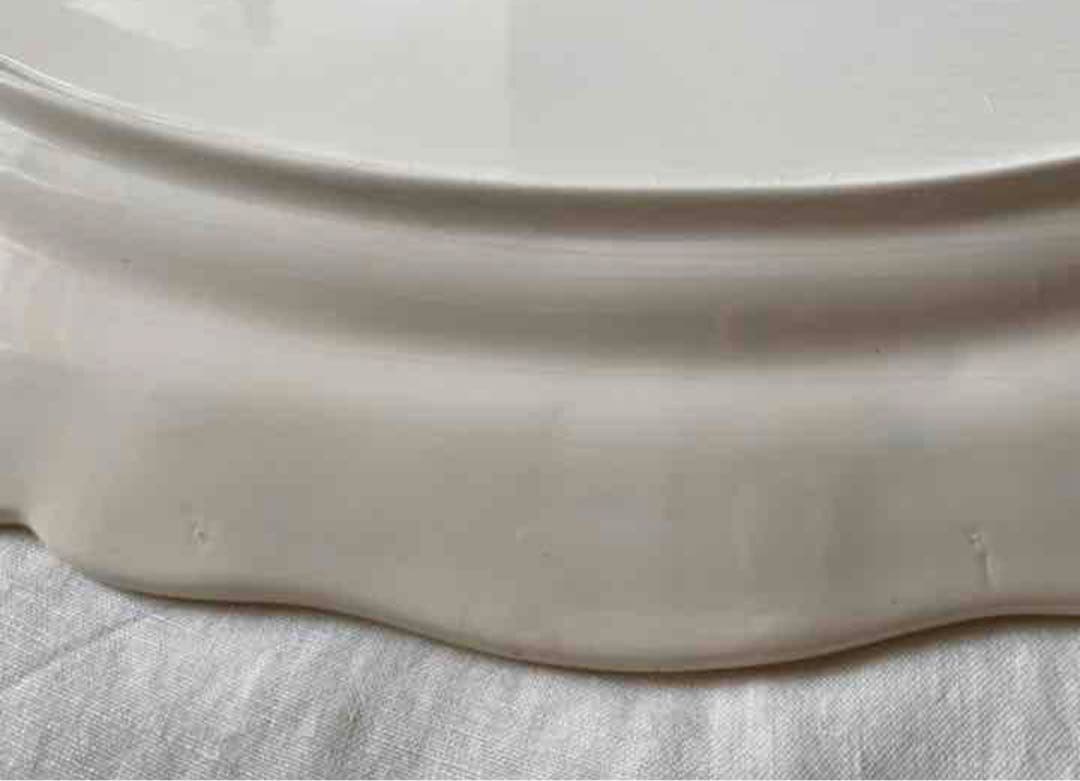 【レア】フランスアンティーク サルグミンヌ 花リムオーバル 大 約44cm