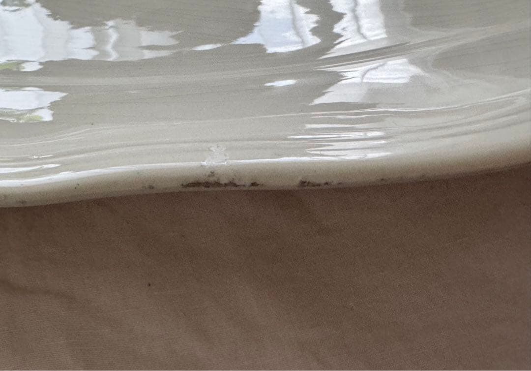 【レア】フランスアンティーク サルグミンヌ 花リムオーバル 大 約44cm