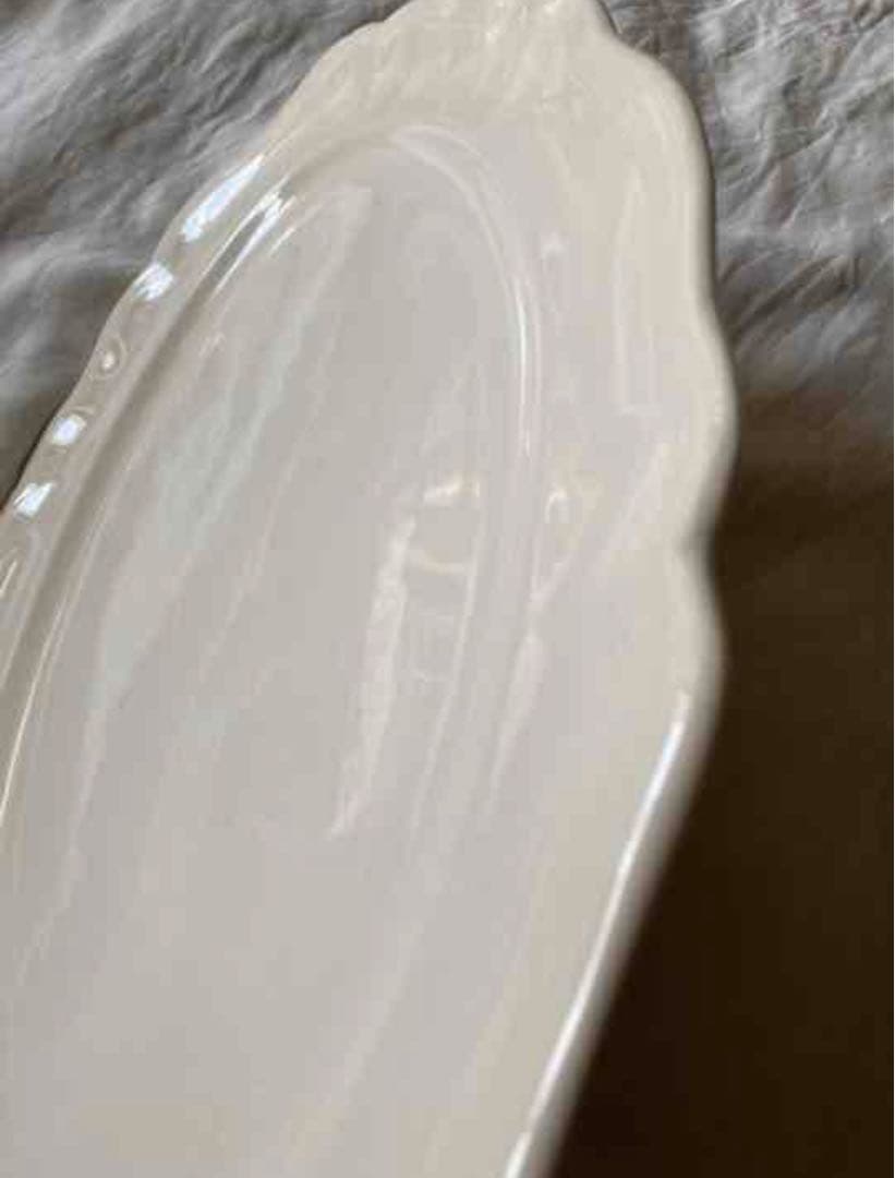 【レア】フランスアンティーク サルグミンヌ 花リムオーバル 大 約44cm