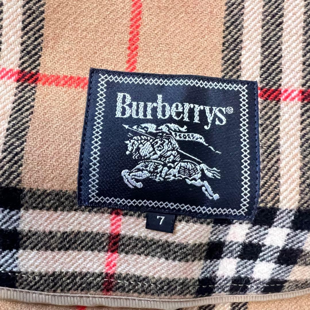 バーバリーズ ダブルフェイス コート カシミヤ混 レッド 金ボタン