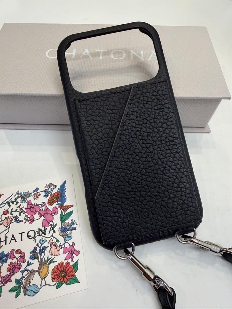 XmasセールCHATONA iPhone17Pro ケースストラップカード入付