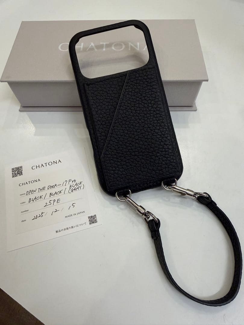 XmasセールCHATONA iPhone17Pro ケースストラップカード入付