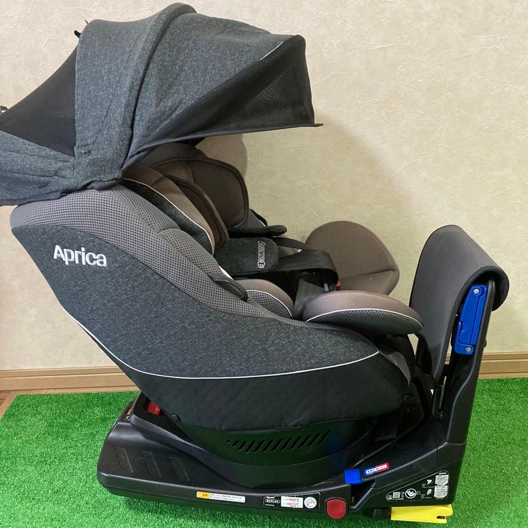【美品】　Aprica クルリラプレミアムAB プレミアムグレー ISOFIX