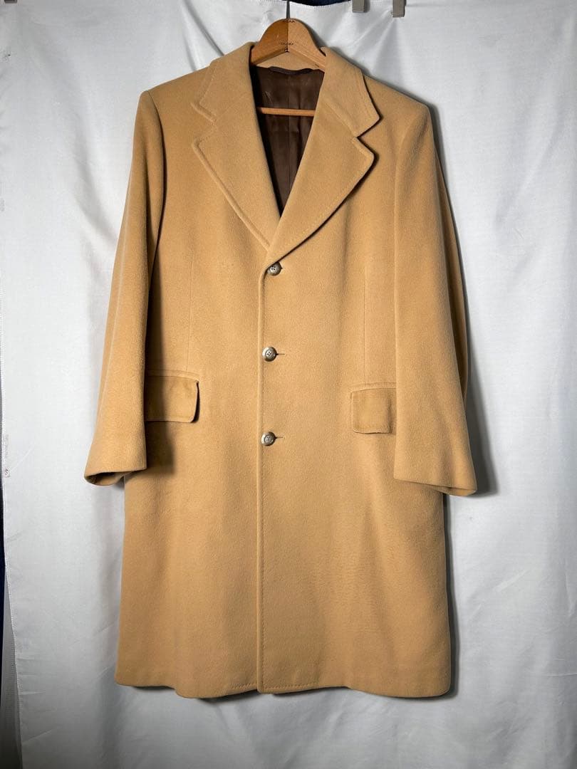 O*r様 1960s-70s 100% カシミヤ　チェスターコート　ユニオンチケ