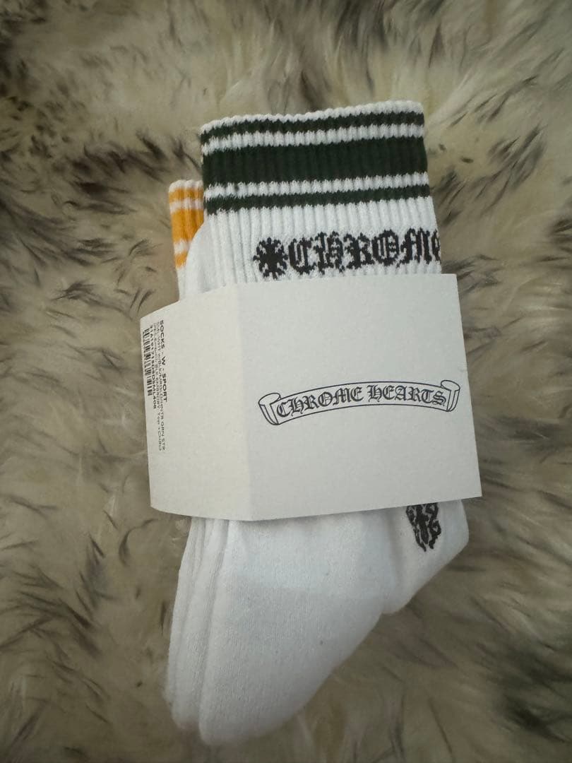 正規品クロムハーツ白緑靴下のみ