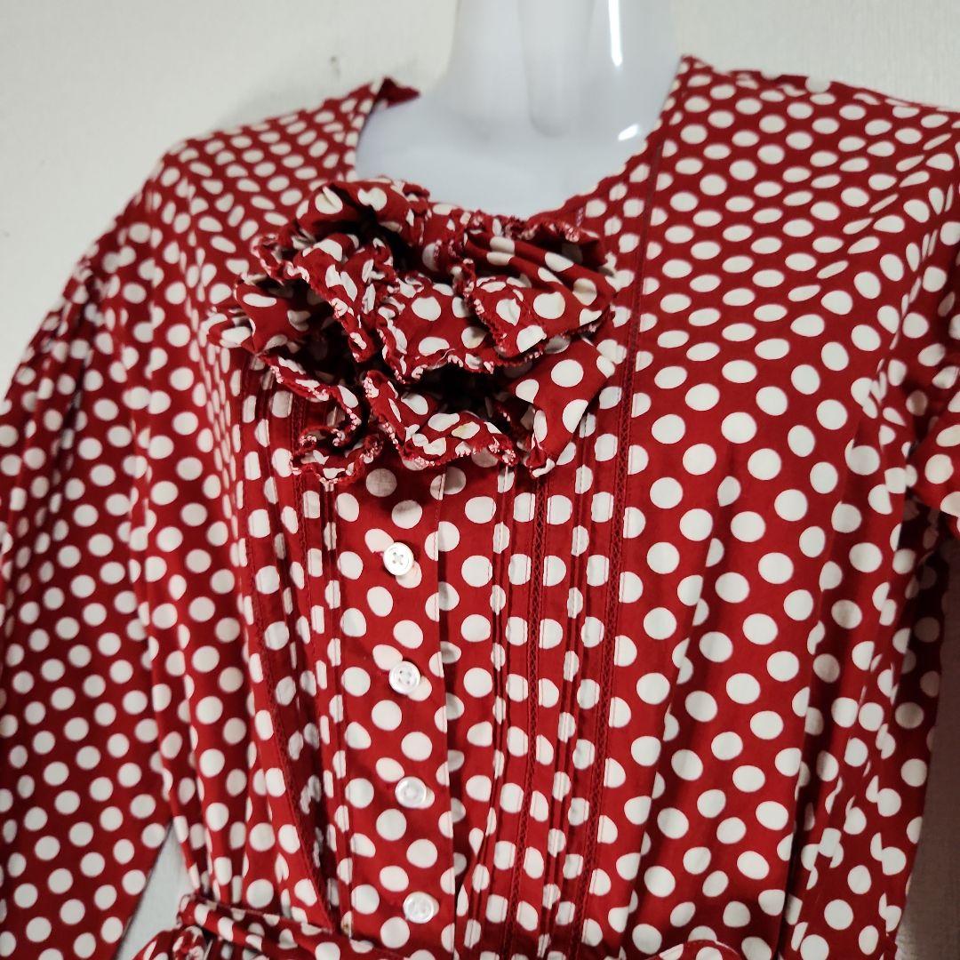 希少 PINK HOUSE ピンクハウス ポルカドット コットンワンピース