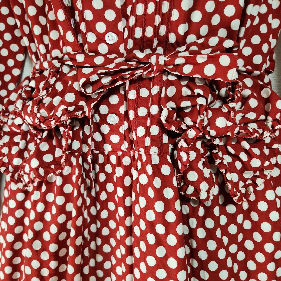 希少 PINK HOUSE ピンクハウス ポルカドット コットンワンピース