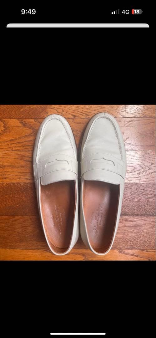 ジャランスリウァヤ 美品 98589 ローファー ベージュ ホワイト 8