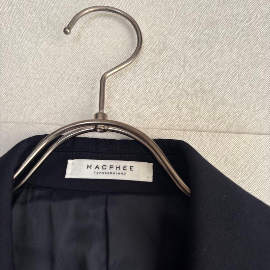 マカフィー ウールギャバジン ダブルブレストジャケット　金ボタン 紺ブレ