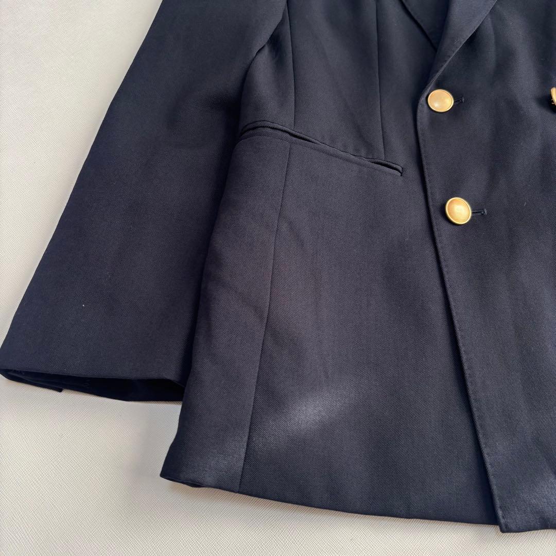 マカフィー ウールギャバジン ダブルブレストジャケット　金ボタン 紺ブレ