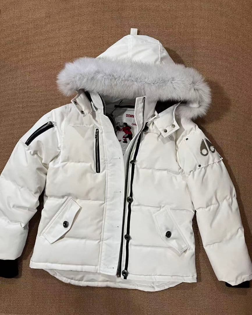 MOOSE KNUCKLES ホワイト ダウンジャケット S