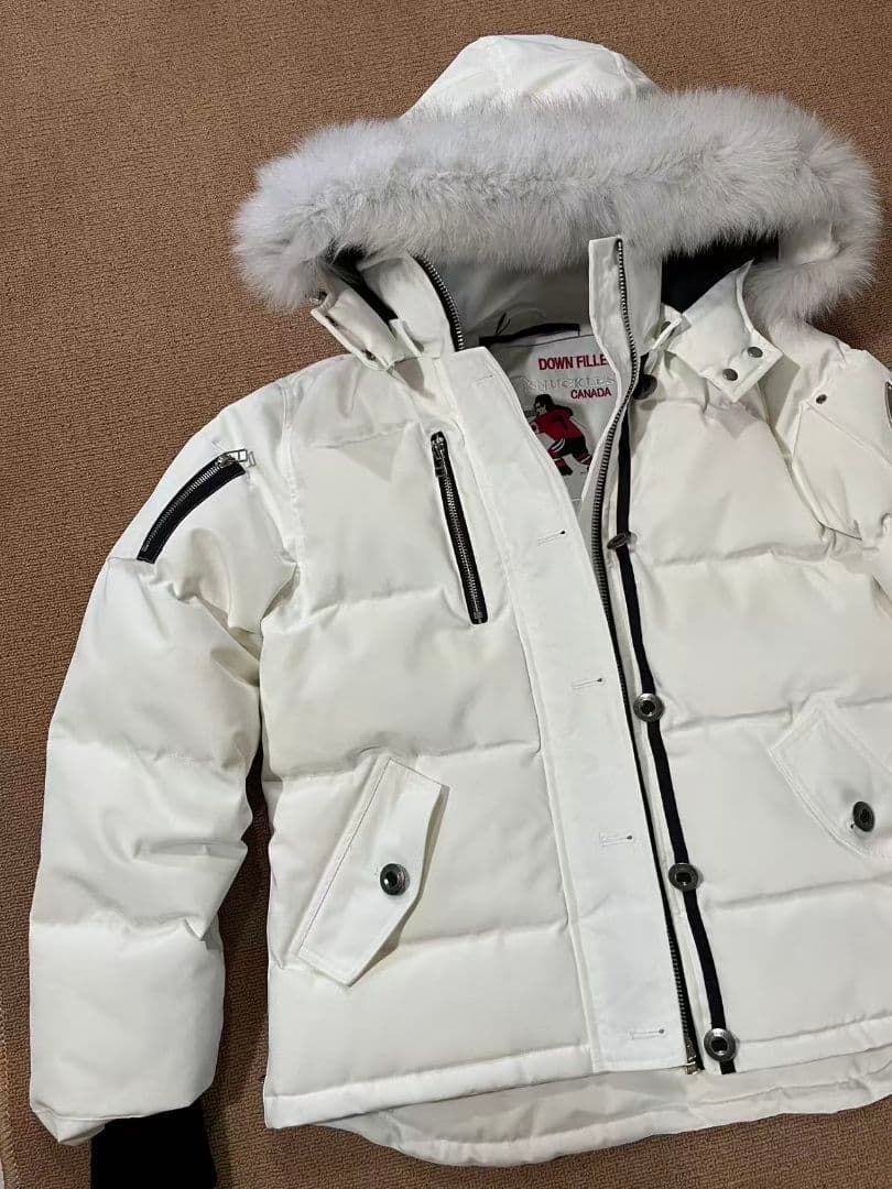 MOOSE KNUCKLES ホワイト ダウンジャケット S
