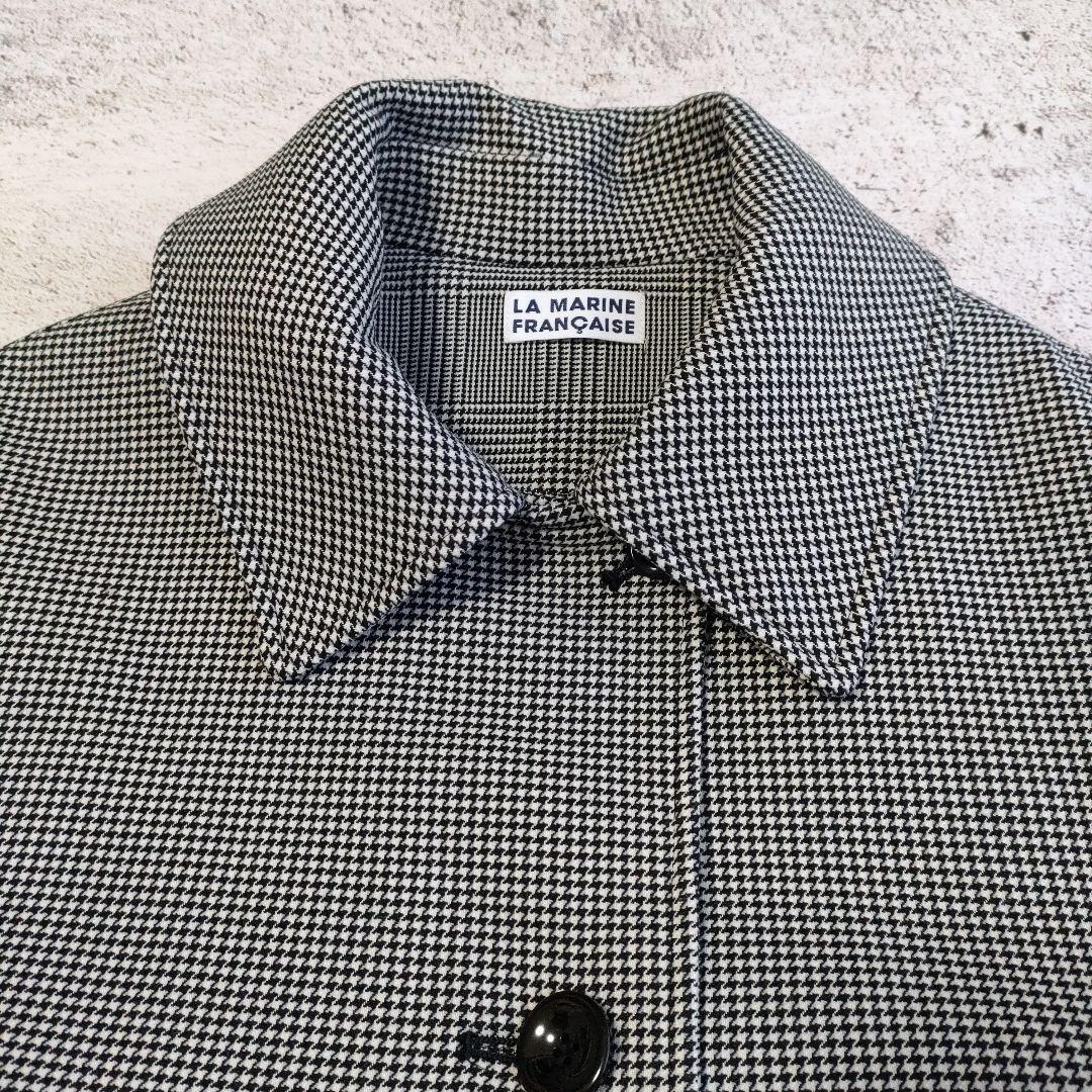 24AW LA MARINE FRANCAISE ウール混 リバーチェックコート